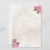 Roze Gouden Tea Party Meisje Verjaardag Kaart (Achterkant)