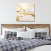 Roze Gouden Textuur Pleister Abstract Canvas Afdruk (Insitu (Slaapkamer))