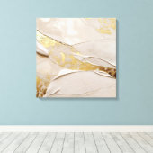 Roze Gouden Textuur Pleister Abstract Canvas Afdruk (Insitu (Houten vloer))