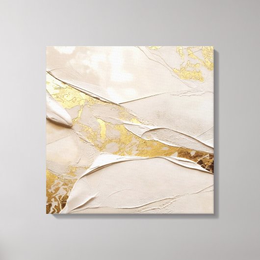 Roze Gouden Textuur Pleister Abstract Canvas Afdruk (Voorkant)
