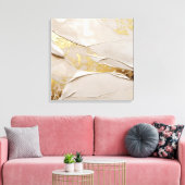 Roze Gouden Textuur Pleister Abstract Canvas Afdruk (Insitu (Woonkamer))