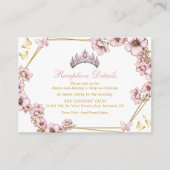 Roze Gouden Tiara Vlinder Enclosure Kaart (Voorkant)