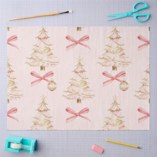 Roze Gouden Tissue Papier (Craft)