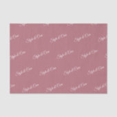 Roze gouden tissuepapier met naam patroonprint (Voorkant)