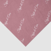 Roze gouden tissuepapier met naam patroonprint (Detail)