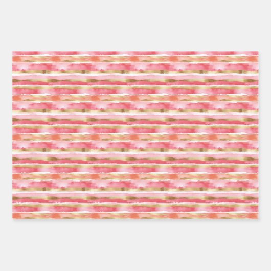 Roze & Gouden Trio Inpakpapier Vel (Voorkant)