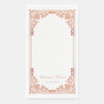 Roze Gouden Trouw Elegante Vintage Antieke Schrift