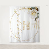Roze Gouden Trouwachtergrond Wandkleed (Voorkant)