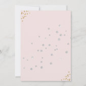 Roze & Gouden Trouwjurk Bruids Bruiloft Kaart (Achterkant)