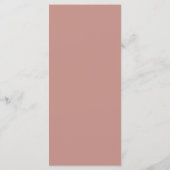 Roze Gouden Trouwmenu Spaanse Formulering Menu (Achterkant)