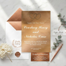 Roze Gouden Trouwuitnodiging Kant Hart Frame