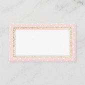 Roze & Gouden Tutu Baby shower Luier Raffle Ticket Informatiekaartje (Achterkant)