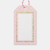 Roze & Gouden Tutu Cadeautag voor Babyfeestje Cadeaulabel (Achterkant)