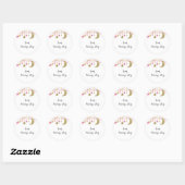 Roze Gouden twinkle twinkle Dank U Sticker (Vel)