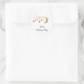 Roze Gouden twinkle twinkle Dank U Sticker (Tas)