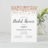 Roze Gouden Uitnodiging (Staand voorkant)