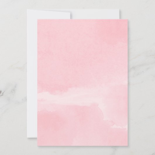 Roze gouden Valentijnse baby shower meisje  Kaart (Achterkant)