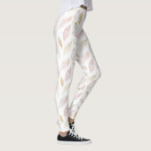 Roze gouden veren leggings (Rechts)