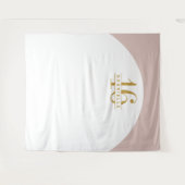 Roze Gouden Verjaardag Aangepaste Boog Foto Achter Wandkleed (Voorkant (horizontaal))