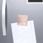 Roze gouden verjaardags save the date magneet