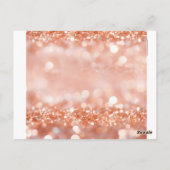 Roze Gouden Verjaardagsfeest Surprise Briefkaart (Achterkant)