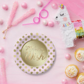 Roze gouden verjaardagsfeestje papieren bordje (Feest)