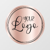 Roze Gouden Verlopen Cirkel Zakelijk Logo Raamsticker (Vel)