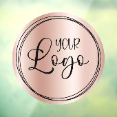 Roze Gouden Verlopen Cirkel Zakelijk Logo Raamsticker (Vel 3)