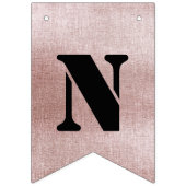 Roze Gouden Verlovingsfeest Vlaggen Vlaggetjes (Derde vlag)