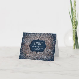 Roze Gouden Vintage Confetti Navy Trouw Trouwkaart Bedankkaart
