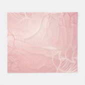 Roze gouden vintage Damask fleece deken (Voorkant (Horizontaal))