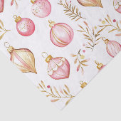 Roze gouden vintage kerst Ornamenten Tissuepapier (Detail)