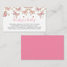 Roze & Gouden Vlinder | Boeken voor Baby Insert