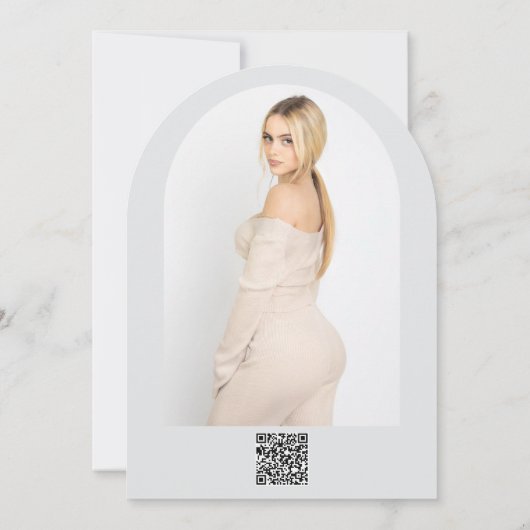 Roze & Gouden Vlinder Dans Jurk Vrijgezellenfeest Kaart (Achterkant)