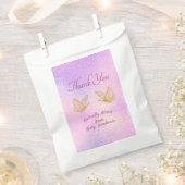 Roze gouden vlinder kussen dank u Baby shower Bedankzakje (Geknipt)