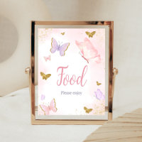 Roze gouden vlinder lente voedsel