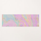 Roze Gouden Vloeibare Swirl Regenboog Marmer Yogamat (Voorkant (horizontaal))