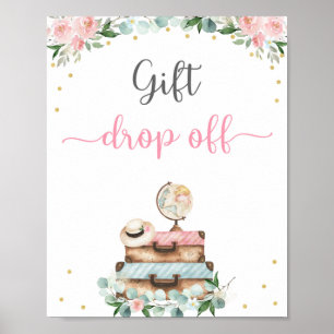 Roze gouden Vrijgezellenfeest voor reizen Gift Sig Poster
