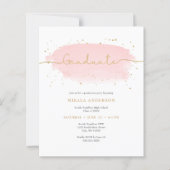 Roze Gouden Waterverf Afstuderen PAPIER (Voorkant)