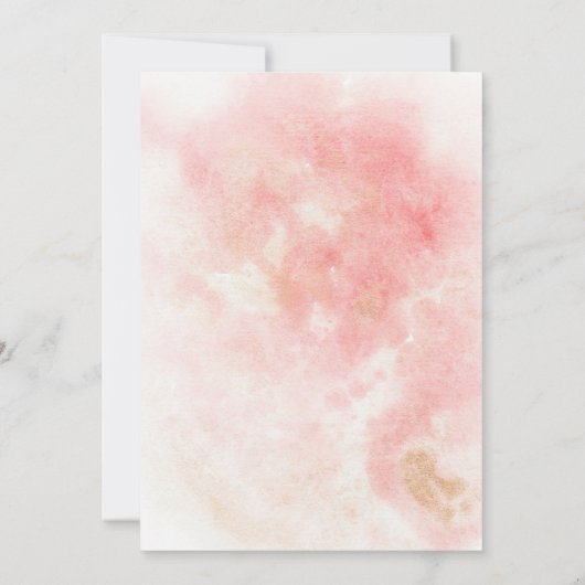 Roze Gouden Waterverf eenentwintig Kaart (Achterkant)