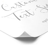 Roze Gouden Waterverf Eigen Tekst Bord Poster (Hoek)