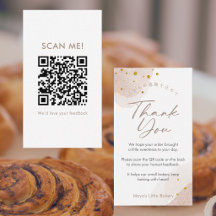 Roze Gouden Waterverf Laat een Review QR Code