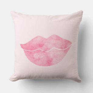 Roze gouden Waterverf Lips Kussen