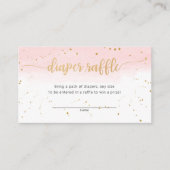 Roze gouden Waterverf meisje met minder papierwink Informatiekaartje