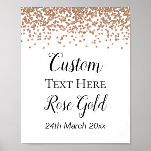Roze Gouden Welkomstbord - Bruiloft   Baby Shower  Poster