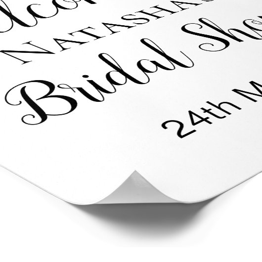 Roze Gouden Welkomstbord - Bruiloft | Baby Shower  Poster (Hoek)