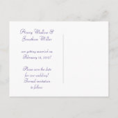 Roze gouden  wervelingen Bewaar de datum Aankondigingskaart (Achterkant)