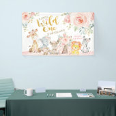 Roze Gouden Wilde Tribale Jungle Safari Baby Showe Spandoek (Beurs)