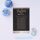 Roze Gouden Wimper Extenties Schoonheidssalon Flyer (Enkel)