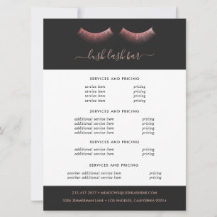 Roze Gouden Wimpers Bloem Prijs Flyer